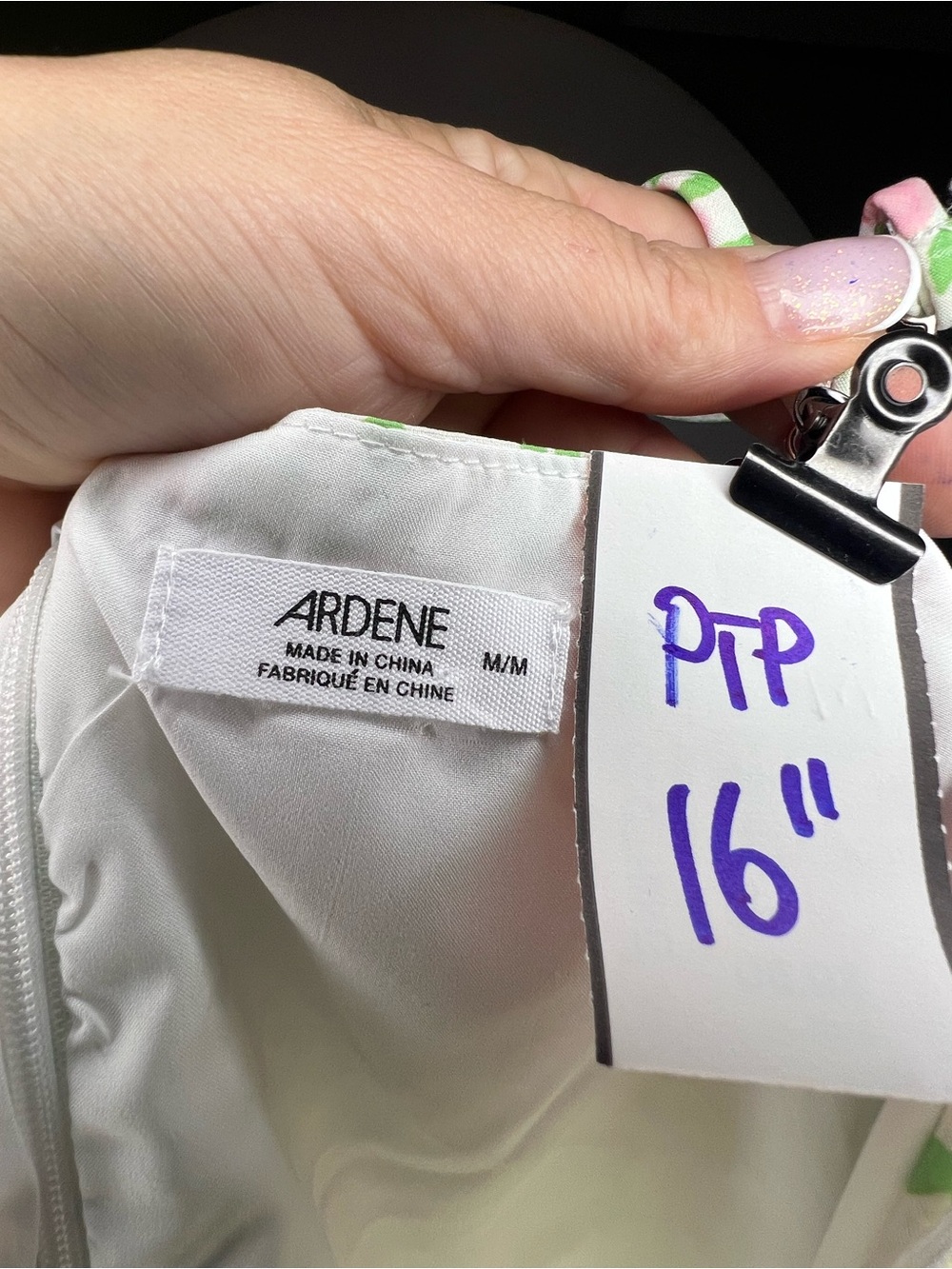 Ardene Cream Dress with Pink Floral Print - Picture 3 of 4